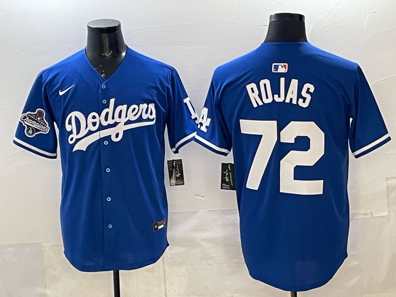 Men 2025 Los Angeles Dodgers #72 Rojas Blue Game Nike MLB Jersey style 009